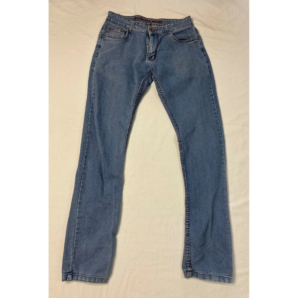 EO2 Division Culture Mens Slim Straight Leg Jeans Medium Wash Size 32